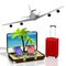 3D holiday, plane concept