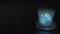 3d hologram symbol of blog icon render