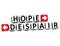 3D Hope Despair Button Click Here Block Text