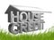 3d house and credit icon symbol