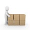 3d human carton package shipping