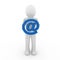 3d human email symbol blue