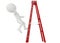 3d humanoid character falling from a ladder