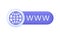 3D Hyperlink icon. Search WWW sign. Web hosting technology. Browser search website page