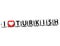 3D I Love Turkish Button Click Here Block Text