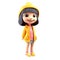 3D icon avatar woman illustration of smiling happy girl in yellow clothes. Cartoon close up portrait people of standing teenager