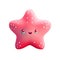 3d icon cute Starfish smiling cartoon illustration. Kawaii summer Ocean fish Minimal tropic beach object isolated Transparent