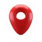 3D icon Realistic Style red glossy Location map pin gps pointer markers illustration for destination. Geo tag isolated transparent