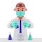 3d icon scientist medical equipment