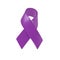 3d icon Violet Ribbon World Pancreatic Cancer day is observed every year in November. Disease in which malignant cells