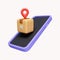 3d Icons Related to Express Delivery Process, Delivery Home, Contactless and Order Curbside Pickup Online. icon isolated