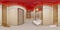 3d illustration 360 degrees panorama bathroom