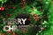 3D Illustration , 3d rendering . Happy Merry Christmas background on black sky