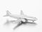 3D illustration 3d silver airplane