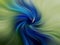 3D illustration of an abstract blue and dark seagreen spiral background