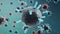3D illustration, abstract pathogen as a type of flu - H1N1, hepatitis viruses, influenza virus, flu, aids. Virus