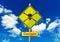 3d illustration of abstract warning sign