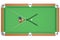 3D illustration American pool snooker balls background. American Billiard. Bar game, Billiard table game, top view