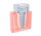 3d illustration of the anatomical view of a tooth or tooth implant.