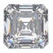 3D illustration asscher diamond stone