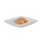 3d illustration of a baked sandwich on a white plate isolated on a white background