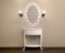 3d illustration of beautiful white dressing table