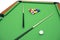 3D illustration Billiard balls in a green pool table, pool billiard game, Billiard concept