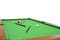 3D illustration Billiard balls on green table with billiard cue, Snooker, Pool game, Billiard concept