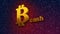 3d illustration of bitcoin cash, new virtual money on digital background