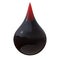 3d illustration of black oil drop petrol gasoline droplet glossy