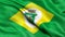 3D illustration of the Brazilian state flag of Ceara waving in the wind