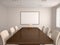 3D illustration of a bright conference room