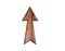 3D illustration, brown color hard wood plank ARROW isolated design element