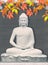 3D illustration Buddha meditating High quality Sculpture beautiful rendering, 3D illustration wallpaper, wall poster.