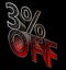 3d illustration carbon fiber black friday 3 percent discount tag with silver outline,sales