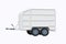 3d illustration of cargo utility trailer