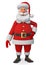 3d illustration Cheerful model of Santa Claus