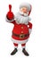 3d illustration Cheerful model of Santa Claus