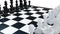 3D illustration chess game on board. Concepts business ideas and strategy ideas. Chess figures on white background