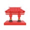 3D illustration of Chinese Gate icon Chinese New Year design