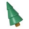 3d illustration of Christmas tree. Holiday element isolated Render Abstract Evergreen Tree Fir. Happy New Year