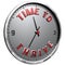 3D Illustration Clock Face with text Time To Thrive