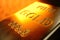 3D illustration close-up Gold Bars, weight of Gold Bars 1000 grams Concept of wealth and reserve. Concept of success in