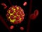 3d Illustration cocci virus cell close up isolated on black background