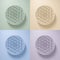 3D Illustration - Collection of Flower of Life Signs