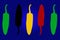 3D illustration colorful chilli peppers icon isolated on blue background