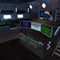 3D-illustration of the command room in a science fiction starship