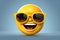 3D Illustration of a Cool Swag Emoticon