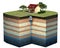 3d illustration of a cottage. The cut of the earth. Water supply