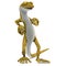 3D-illustration of a cute and funny cartoon gecko. isolated rendering object